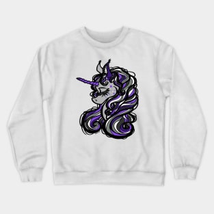 Smoky Purple Unicorn Crewneck Sweatshirt